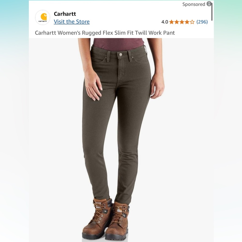 NWOT Carhartt 104214 Rugged Flex® Slim Fit Work Pants